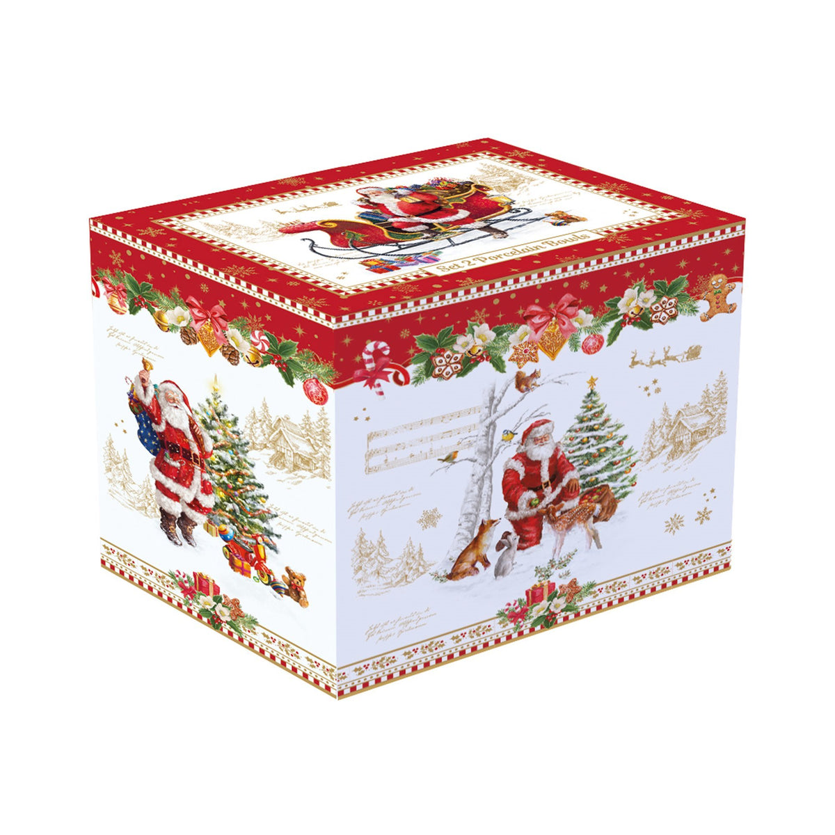 CHRISTMAS MEMORIES BĻODIŅAS-ZVAIGZNE D14CM, KOMPL.2GAB, PORCELĀNS