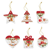 CHRISTMAS MEMORIES EGLĪŠU ROTĀJUMI KOMPL. 6 GAB., PORCELĀNS