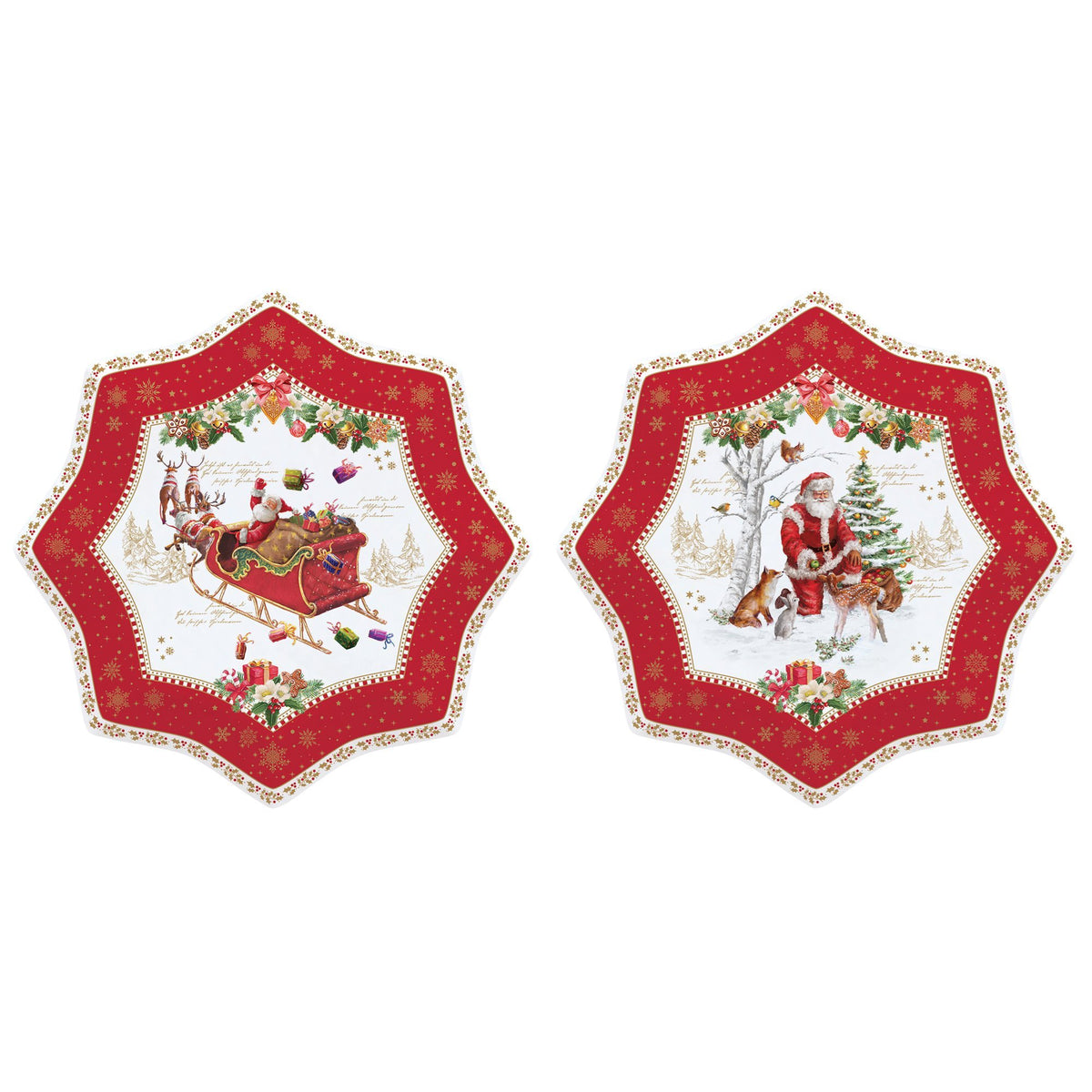 CHRISTMAS MEMORIES DESERTA ŠĶĪVJI 20 CM, KOMPL. 2 GAB. , PORCELĀNS
