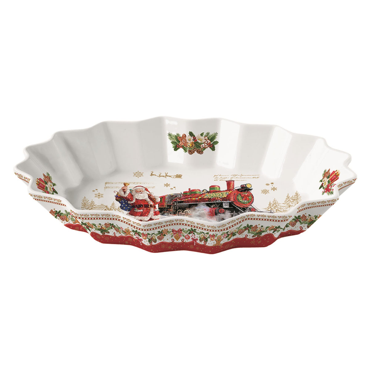 CHRISTMAS MEMORIES ŠĶĪVIS 30X20.5CM/H5CM, OVĀLS, PORCELĀNS
