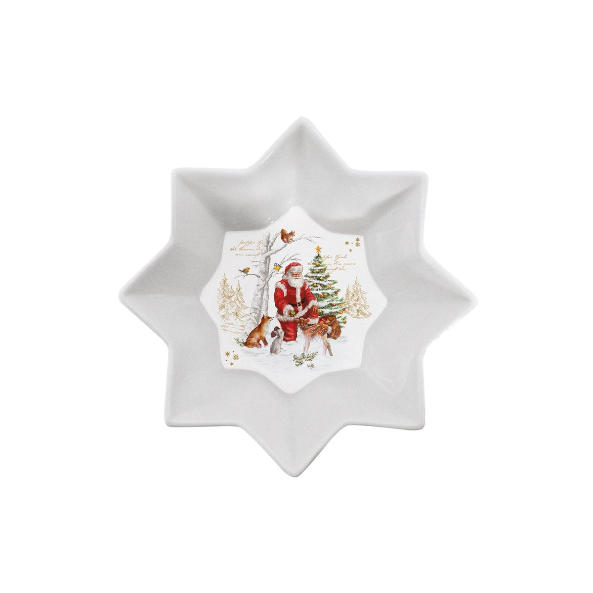 CHRISTMAS MEMORIES BĻODIŅA-ZVAIGZNE D20CM, PORCELĀNS