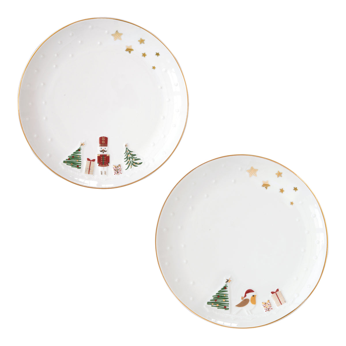 LET IT SNOW ŠĶĪVJI D16CM KOMPL.2GAB, 2 VEIDI, PORCELĀNS, DĀVANU KASTĒ