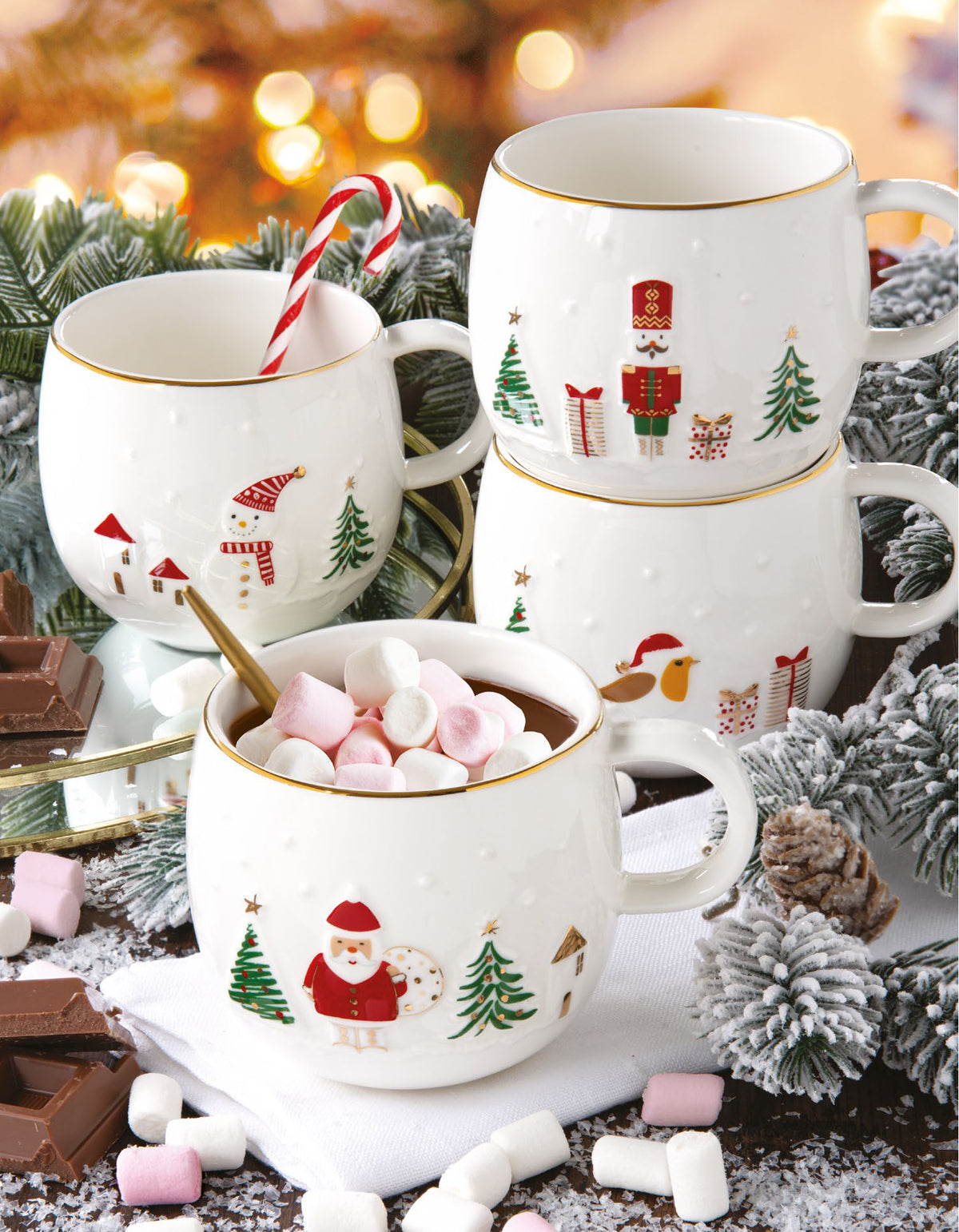 LET IT SNOW KRŪZE 400ML, 4 VEIDI, PORCELĀNS