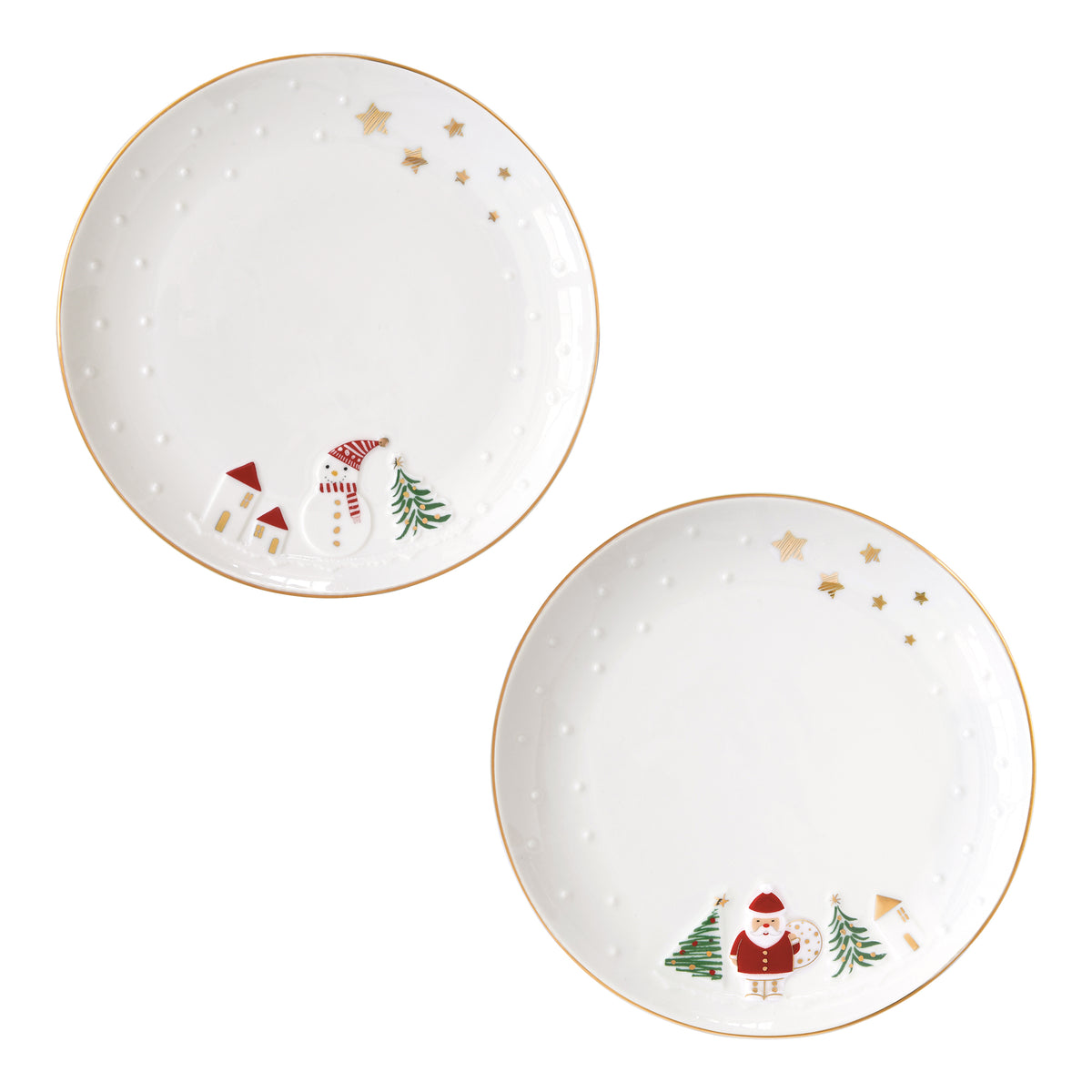 LET IT SNOW ŠĶĪVJI D16CM KOMPL.2GAB, 2 VEIDI, PORCELĀNS, DĀVANU KASTĒ