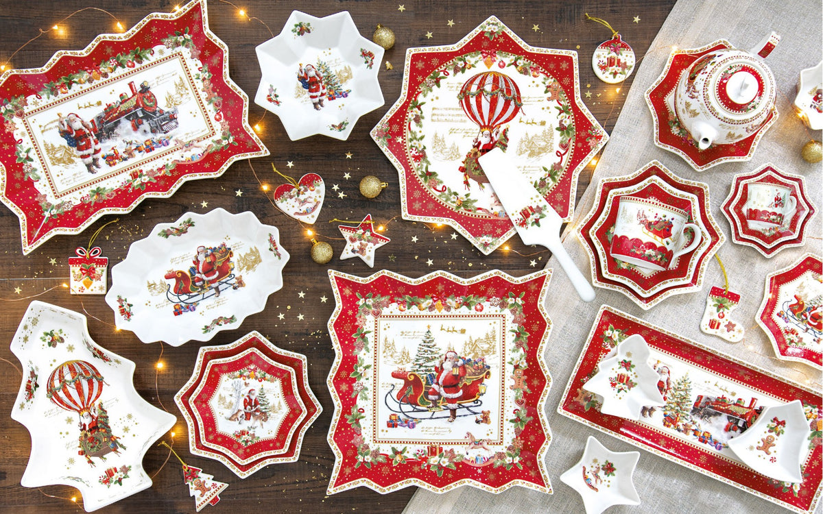 CHRISTMAS MEMORIES DESERTA ŠĶĪVJI 20 CM, KOMPL. 2 GAB. , PORCELĀNS
