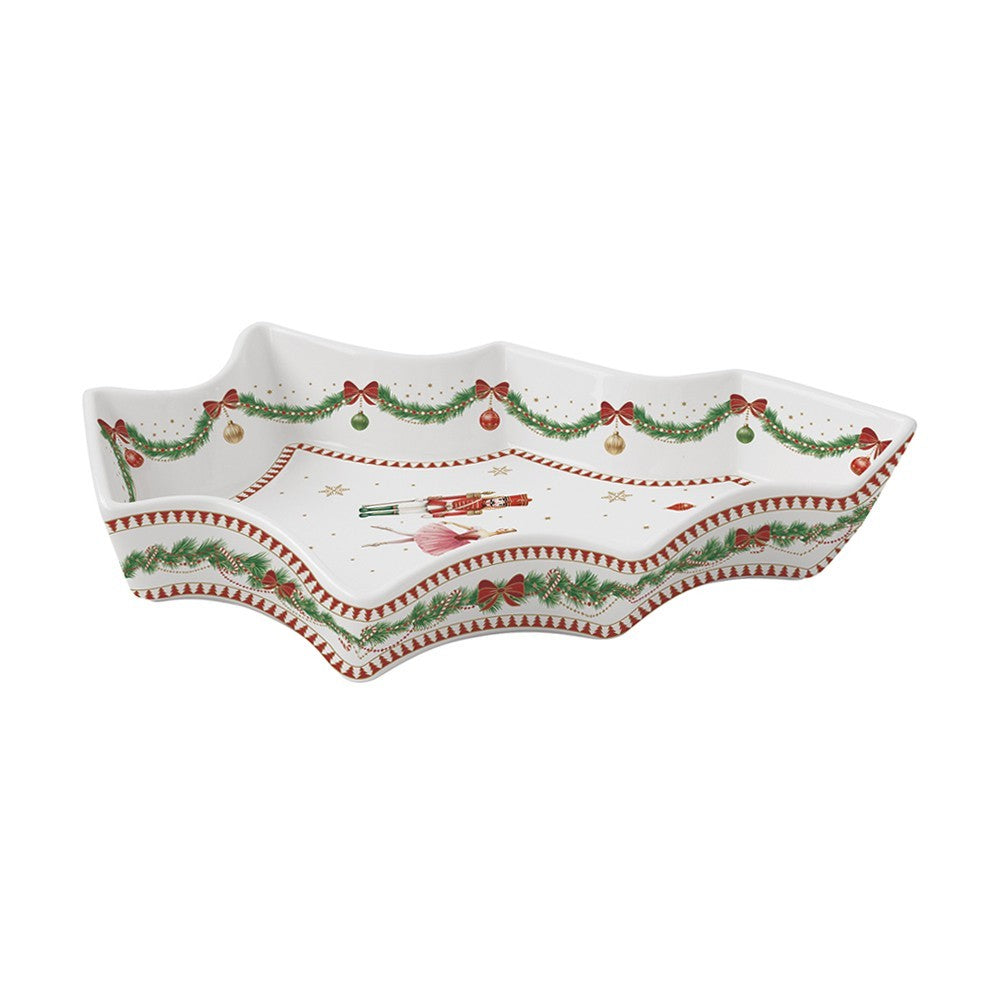 MAGIE DE NOEL SERVĒJAMAIS TRAUKS EGLE 28X21,5 CM, PORCELĀNS