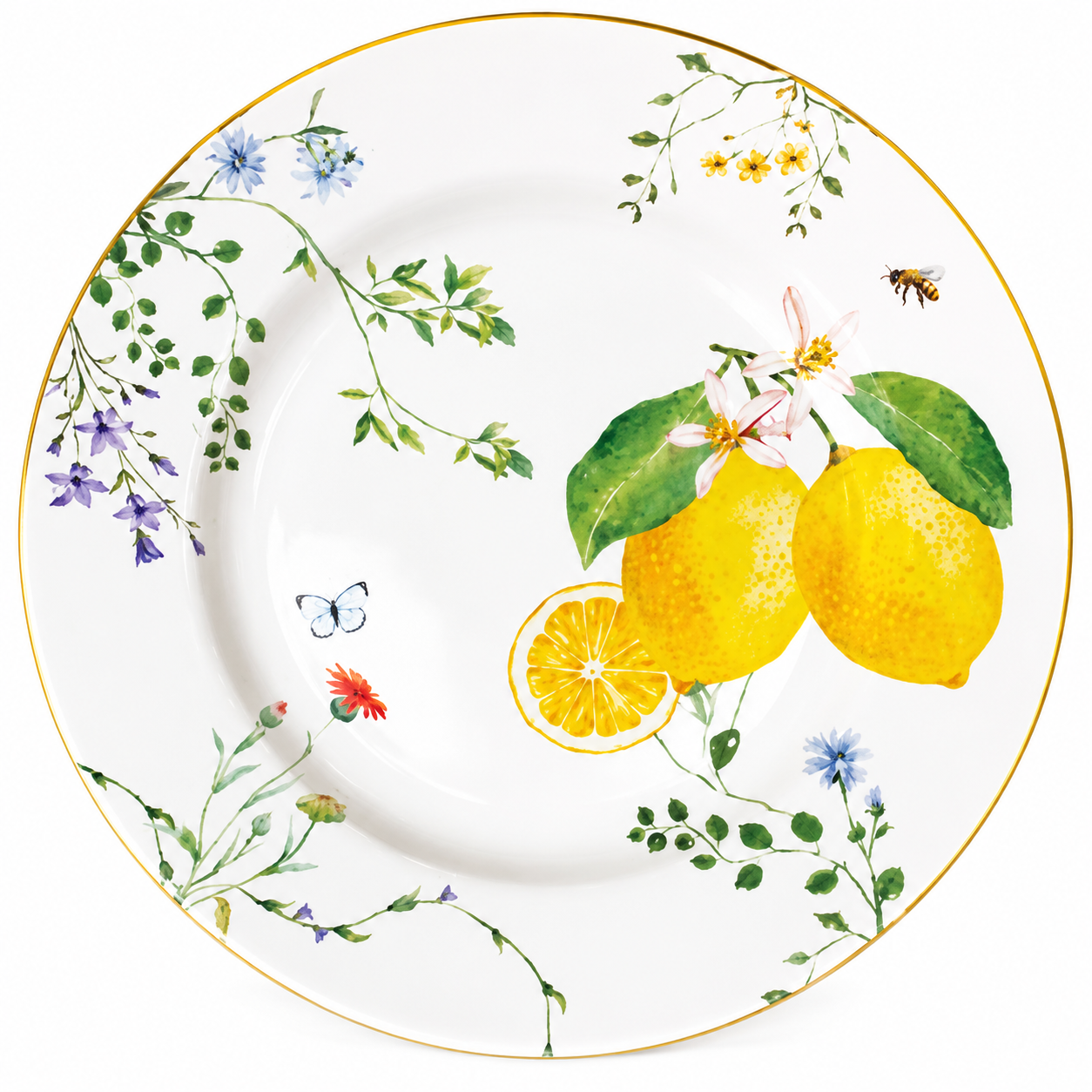 ТАРЕЛКА FLEURS ET LEMON 19СМ, ФАРФОР