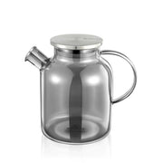 TĒJKANNA 1600 ML AR METĀLA VĀKU, PELĒKA, STIKLS, N/T