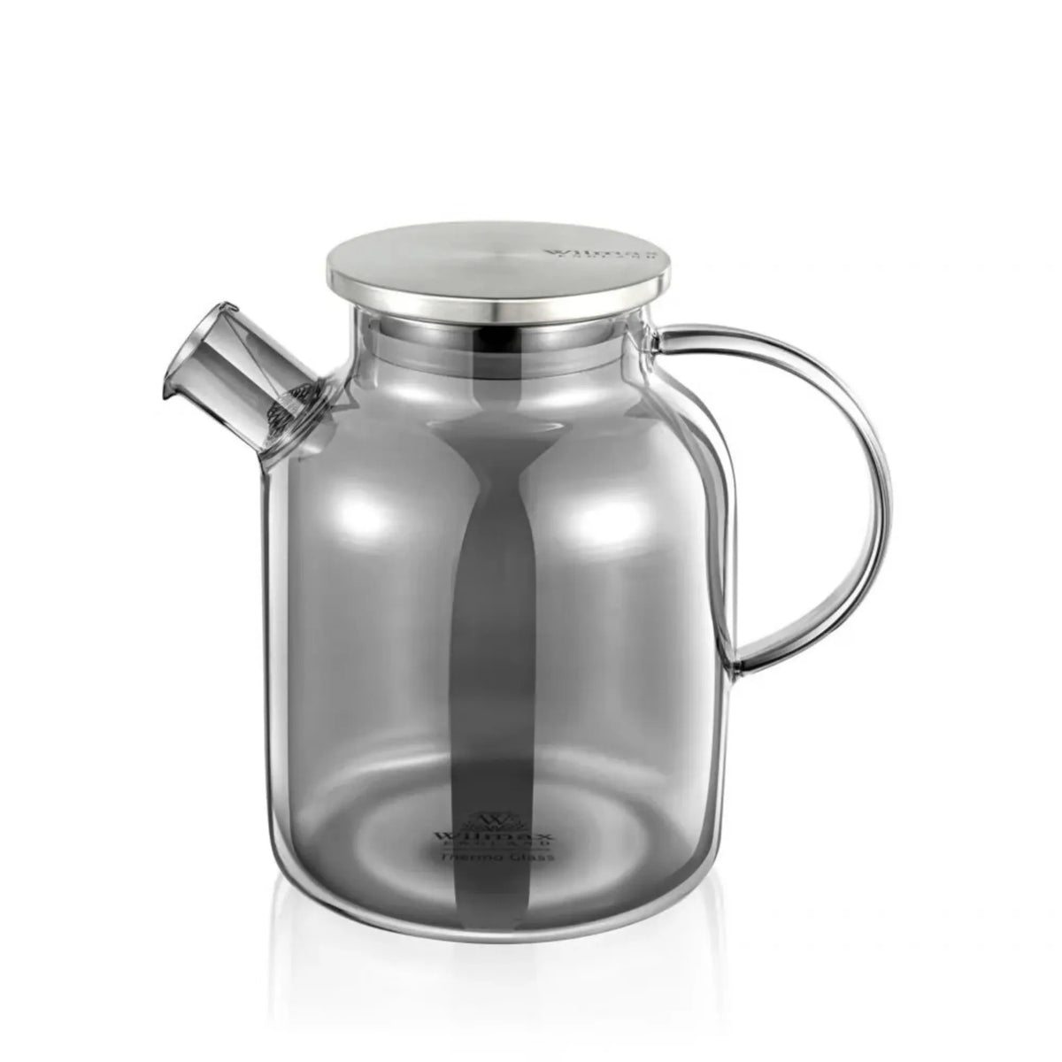 TĒJKANNA 1600 ML AR METĀLA VĀKU, PELĒKA, STIKLS, N/T
