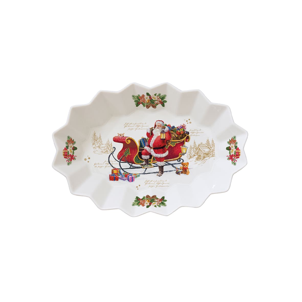 CHRISTMAS MEMORIES ŠĶĪVIS 25X17CM, OVĀLS, PORCELĀNS