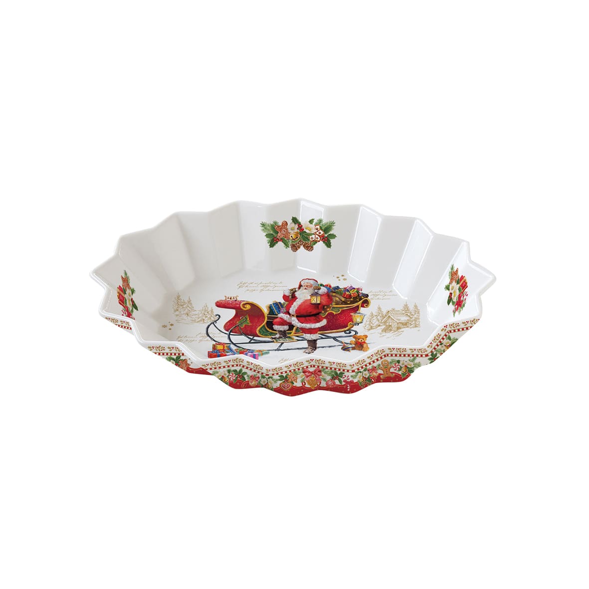 CHRISTMAS MEMORIES ŠĶĪVIS 25X17CM, OVĀLS, PORCELĀNS