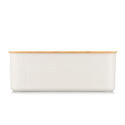 BISTRO MAIZES KASTE 23,7X36,5 H 13,8 CM, BALTA, PLASTMASA/BAMBUSS