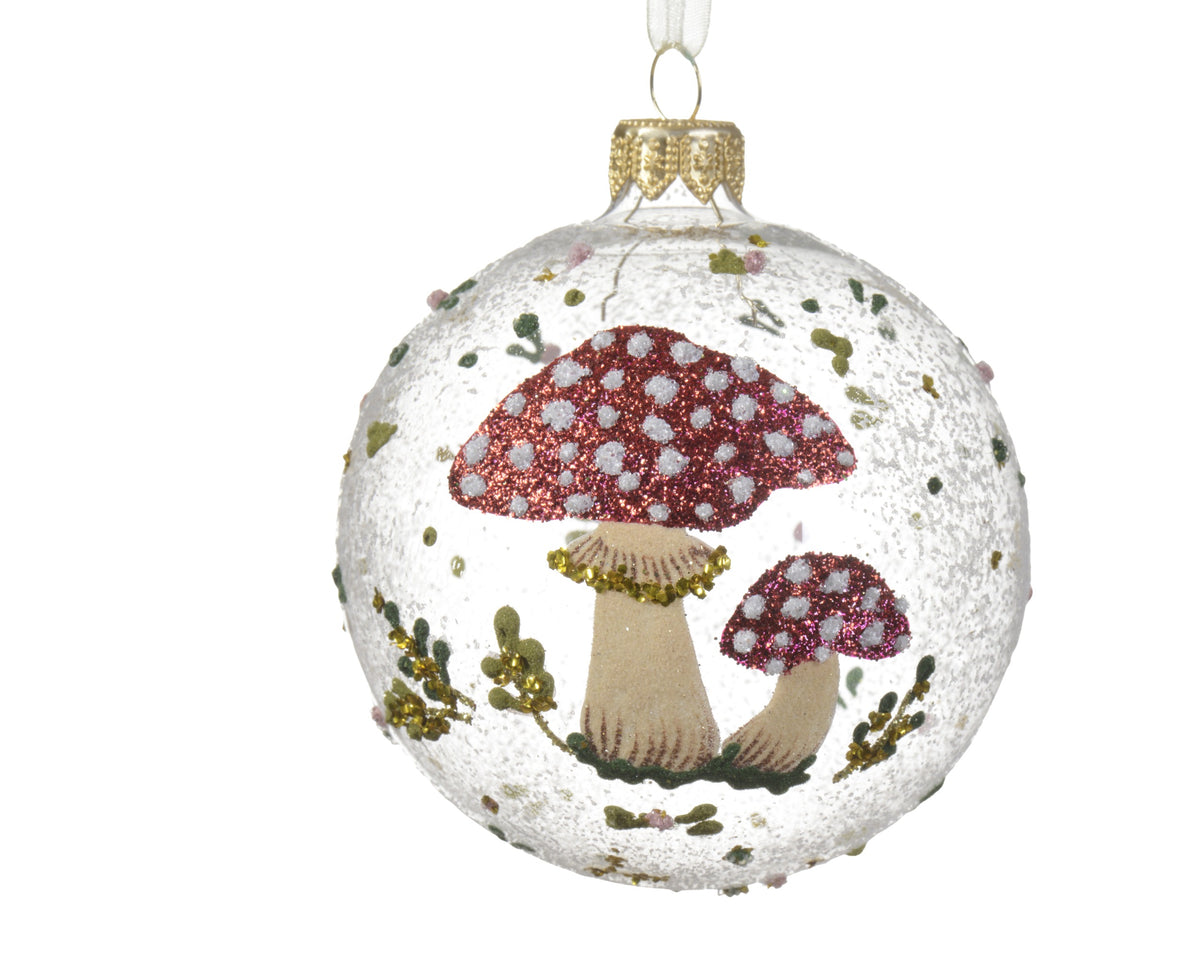 EGĻU ROTĀJUMS - BUMBA AR MUŠMIRI CAURSPĪDĪGA, 8 CM, STIKLS