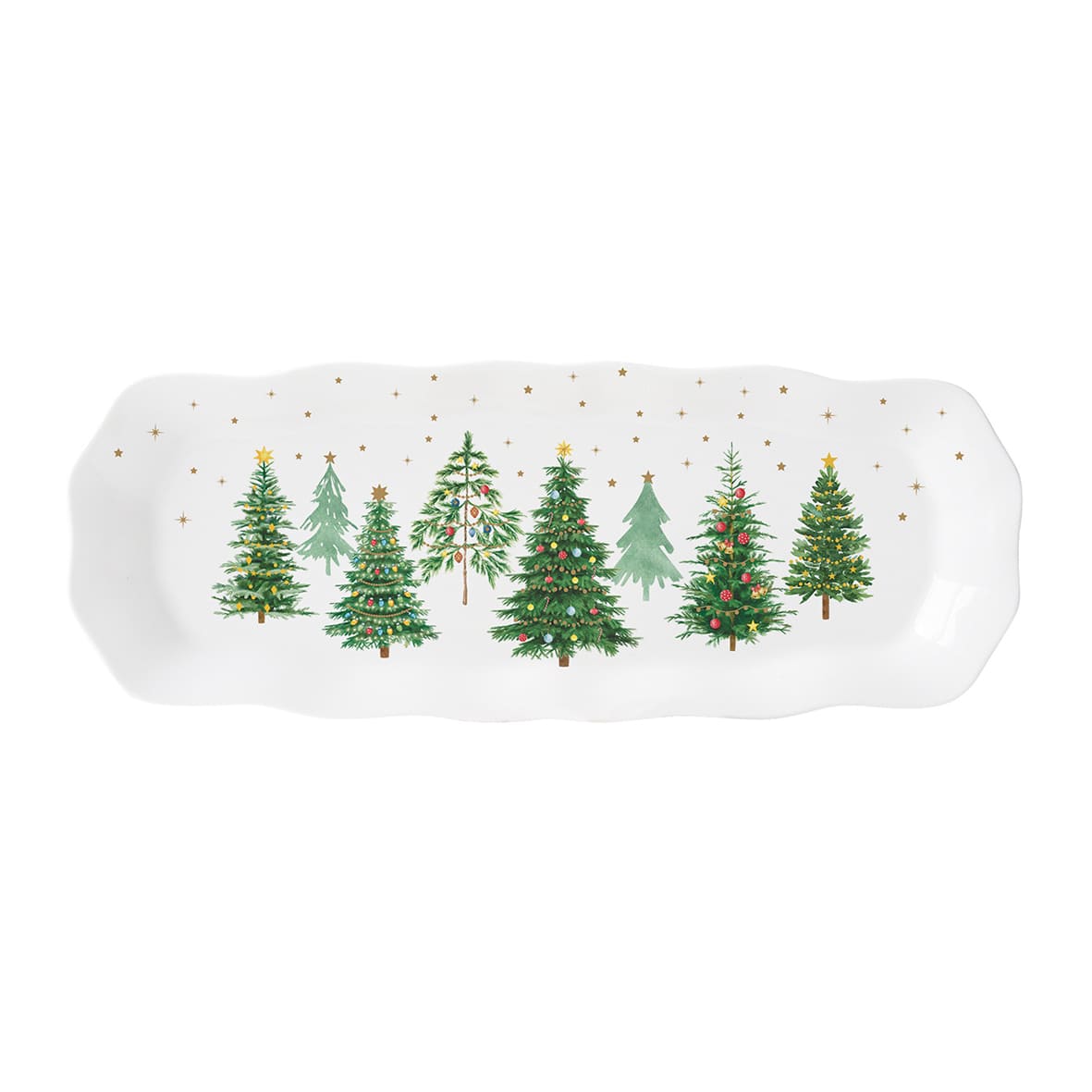 FESTIVE TREES ŠĶĪVIS SERVĒŠANAI 35X14CM, PORCELĀNS