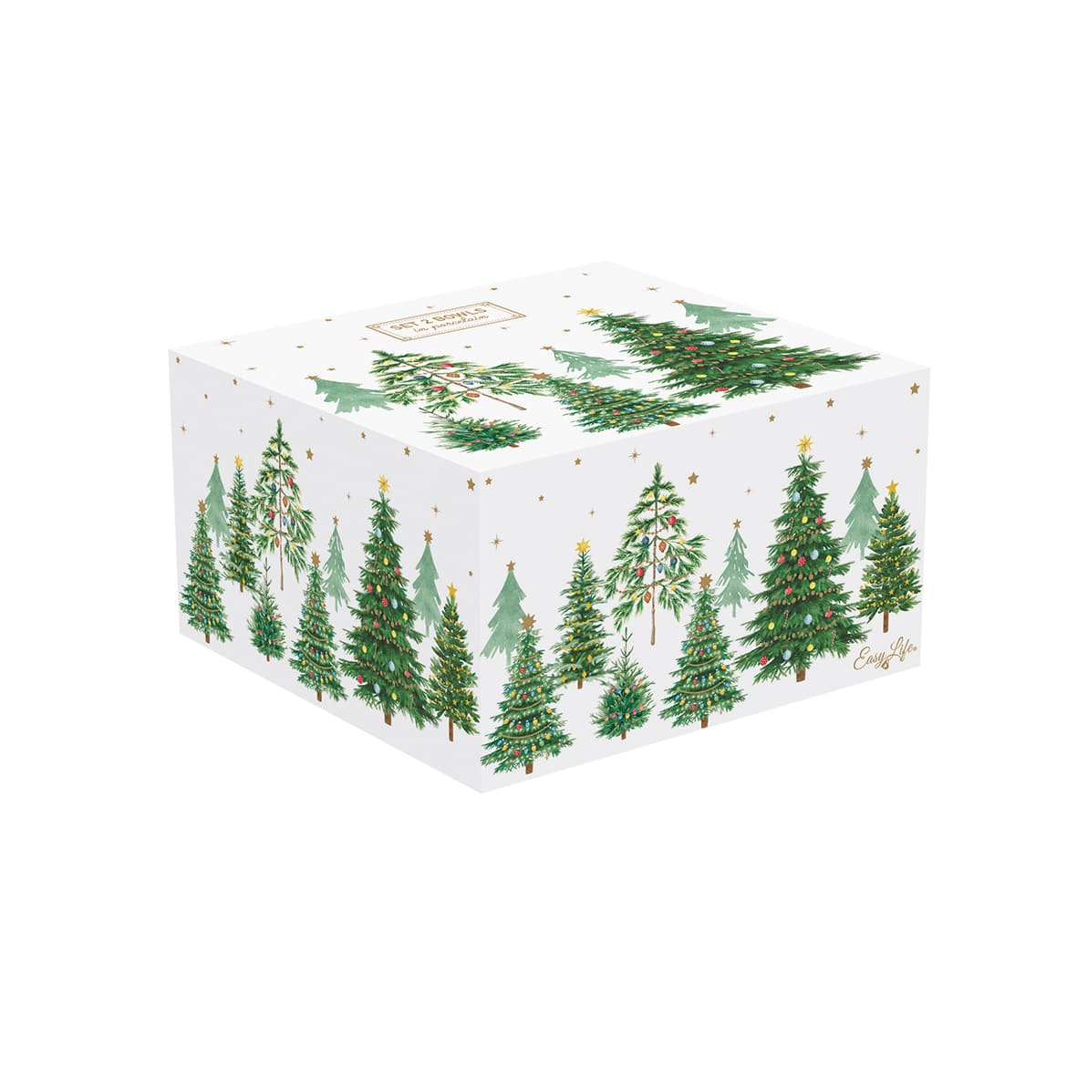 FESTIVE TREES BĻODAS 14 CM, KOMP, 2 GAB, PORCELĀNS