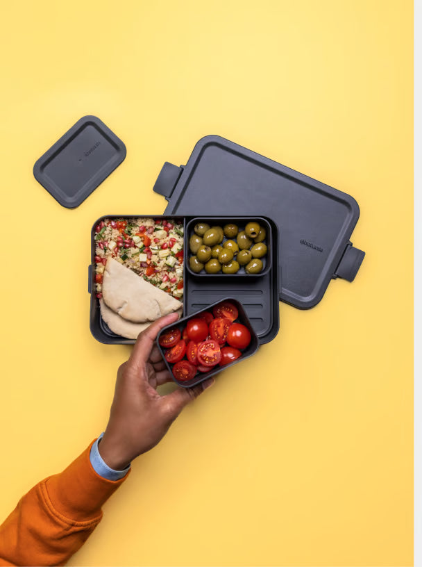 MAKE&TAKE BENTO PUSDIENU KASTĪTE LIELĀ 16,7 X 25,5, H 6,2 CM, PELĒKA, PLASTMASA