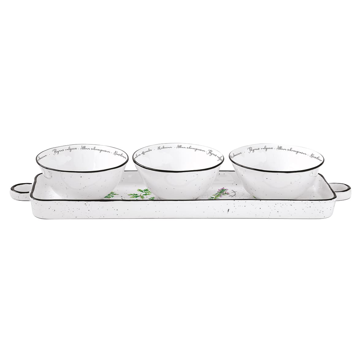 HERBARIUM BĻODIŅAS 3 GAB, D10CM, PALIKTNIS 37x10 CM, PORCELĀNS