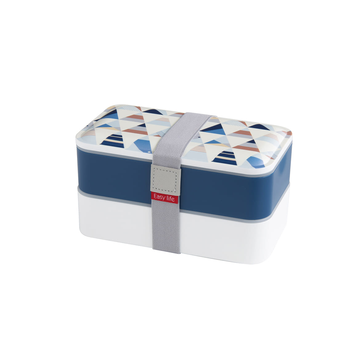 GEOMETRIC PUSDIENU KASTĪTE 1200 ML, ZILA, PP