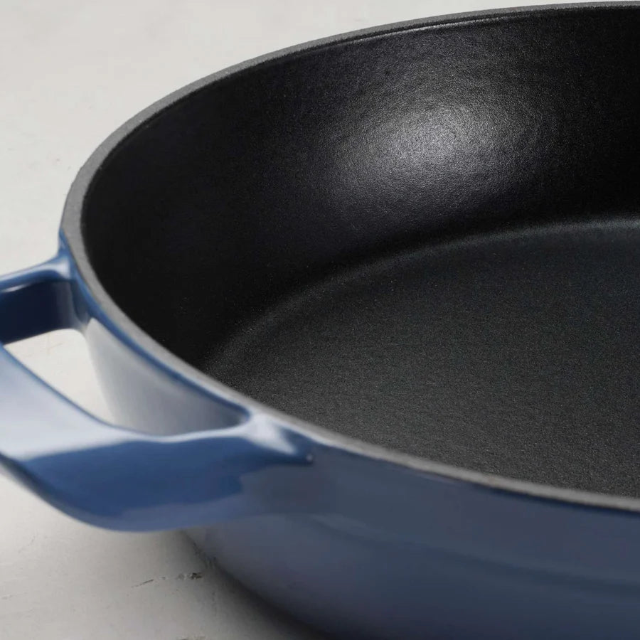ČUGUNA PANNA AR VĀKU 30CM, 3.8L, ZILA