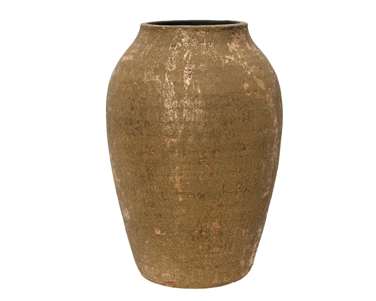 TERRACOTTA VĀZE 21X30 CM , ZELTA