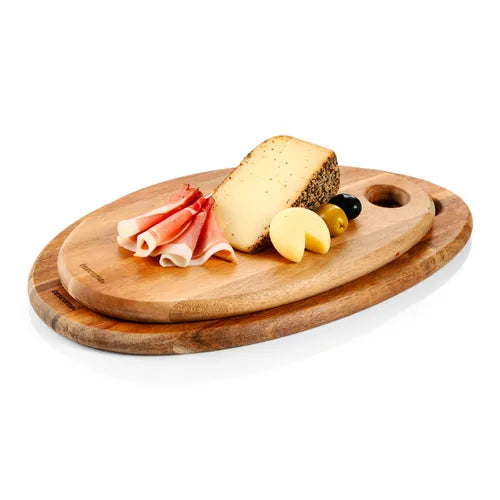 FEELWOOD OVĀLS DĒLĪTIS GRIEŠANAI/SERVĒŠANAI 27X18CM, AKĀCIJAS KOKS