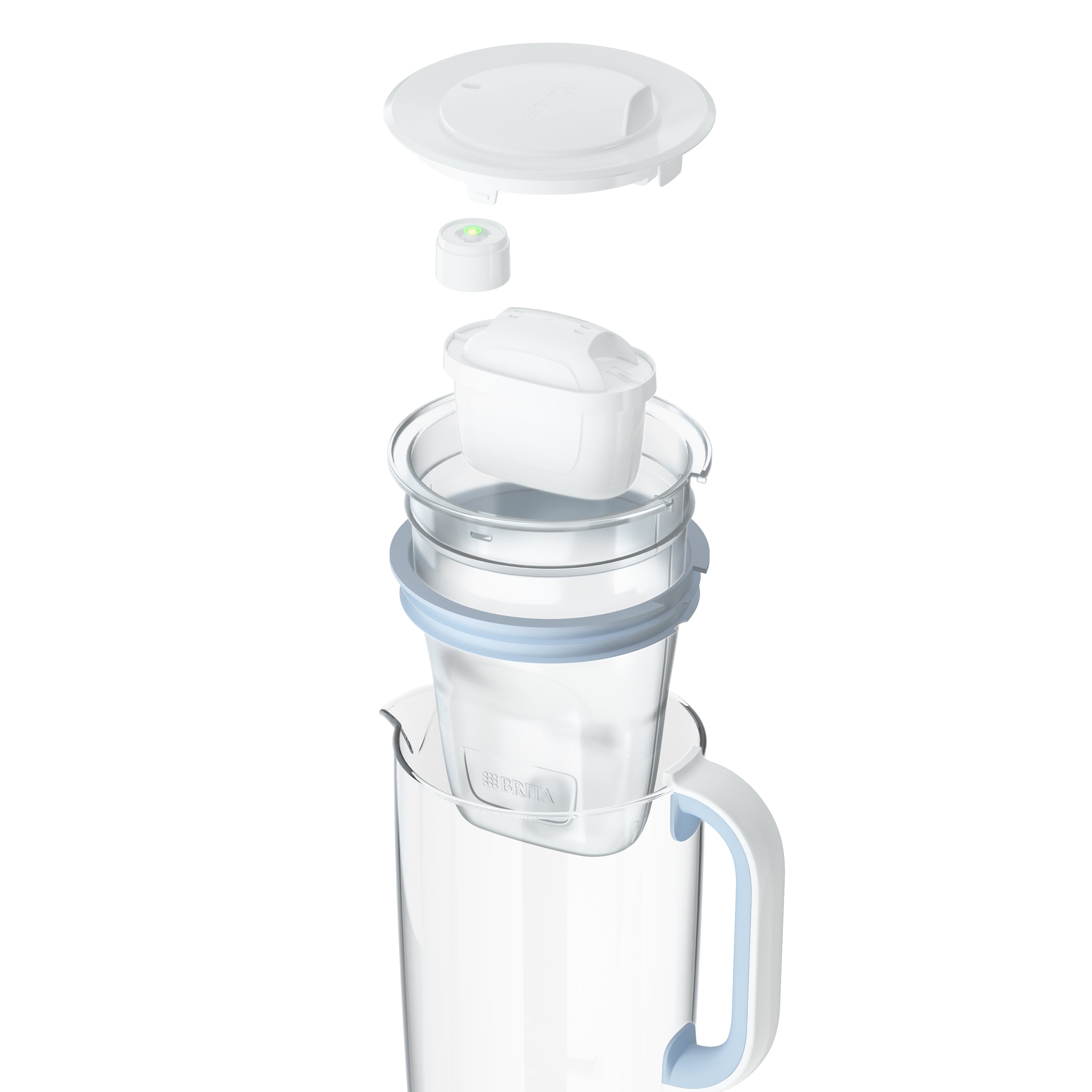 BRITA MXPRO STIKLA ŪDENS FILTRAKRŪZE 2.4L, BALTA