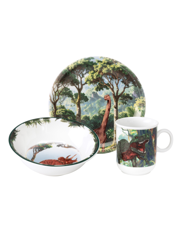 COMPACT TRAUKU KOMPL.DINO BĒRNIEM 3PR,  PORCELĀNS