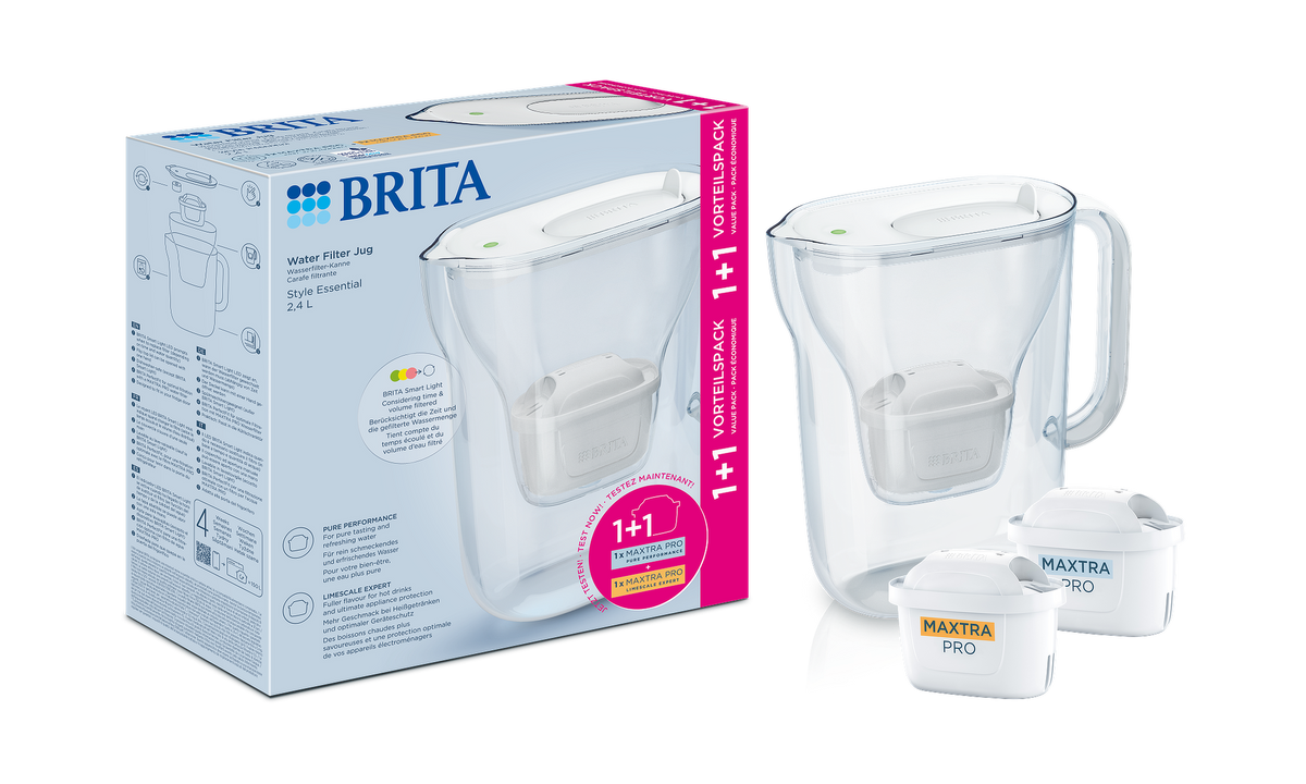 STYLE ESSENTIAL LED ŪDENS FILTRAKRŪZE 2.4L, + 2 KAPSULAS, BALTA