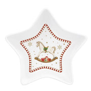MAGIE DE NOEL SERVĒJAMAIS TRAUKS-ZVAIGZNE D15CM/H5CM, PORCELĀNS