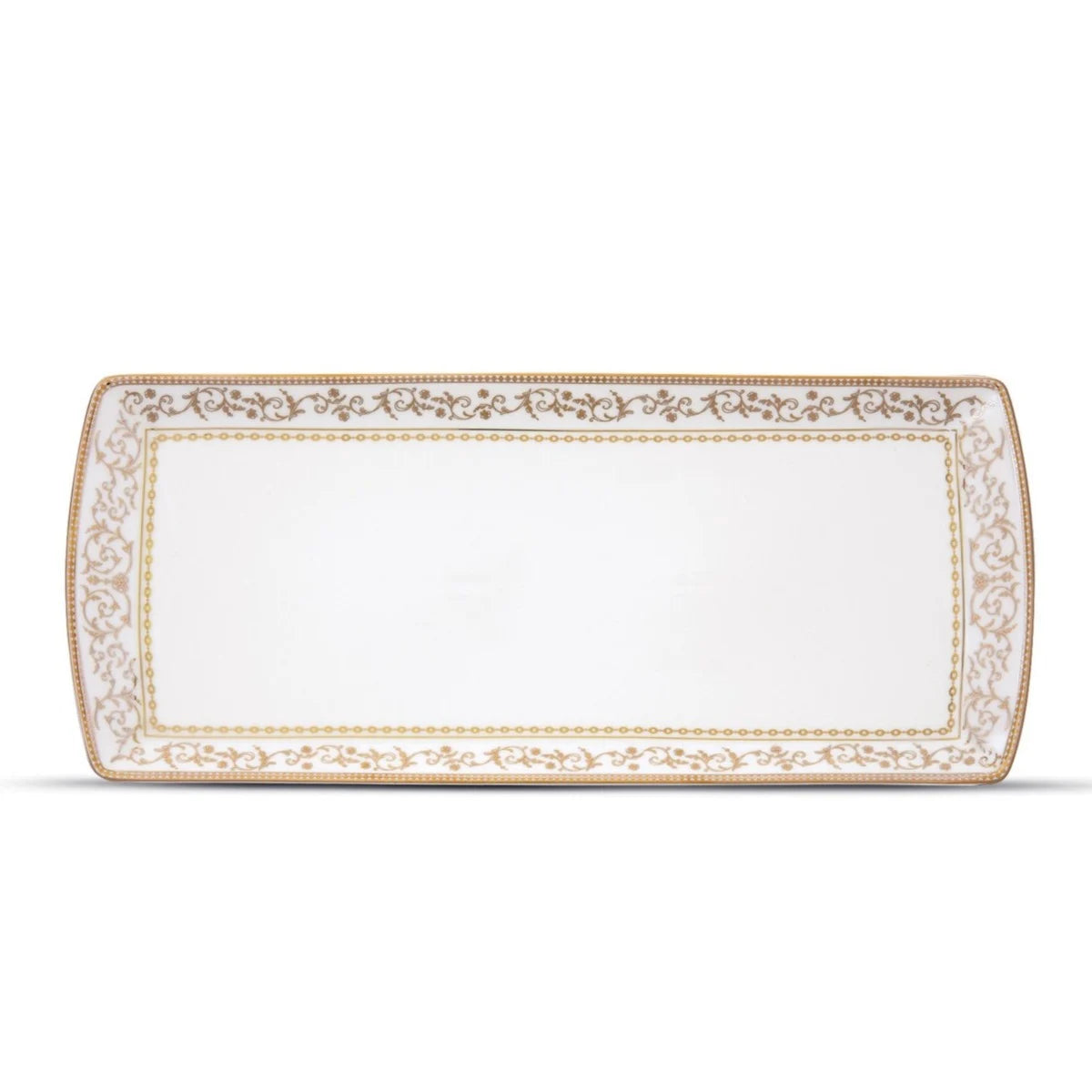 GOLDEN ŠĶĪVIS SERVĒŠANAI 35X15CM, PORCELĀNS, DĀVANU KASTĒ