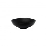 FINE PLUS SATIN SHALLOW BOWL 21CM, BLACK, PORCELAIN**