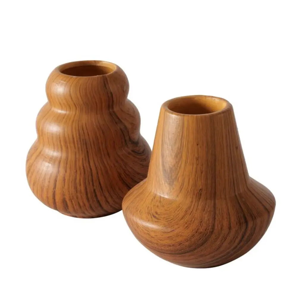 WILHELMY VASE H10.5CM 2 TYPES, BROWN, CERAMIC