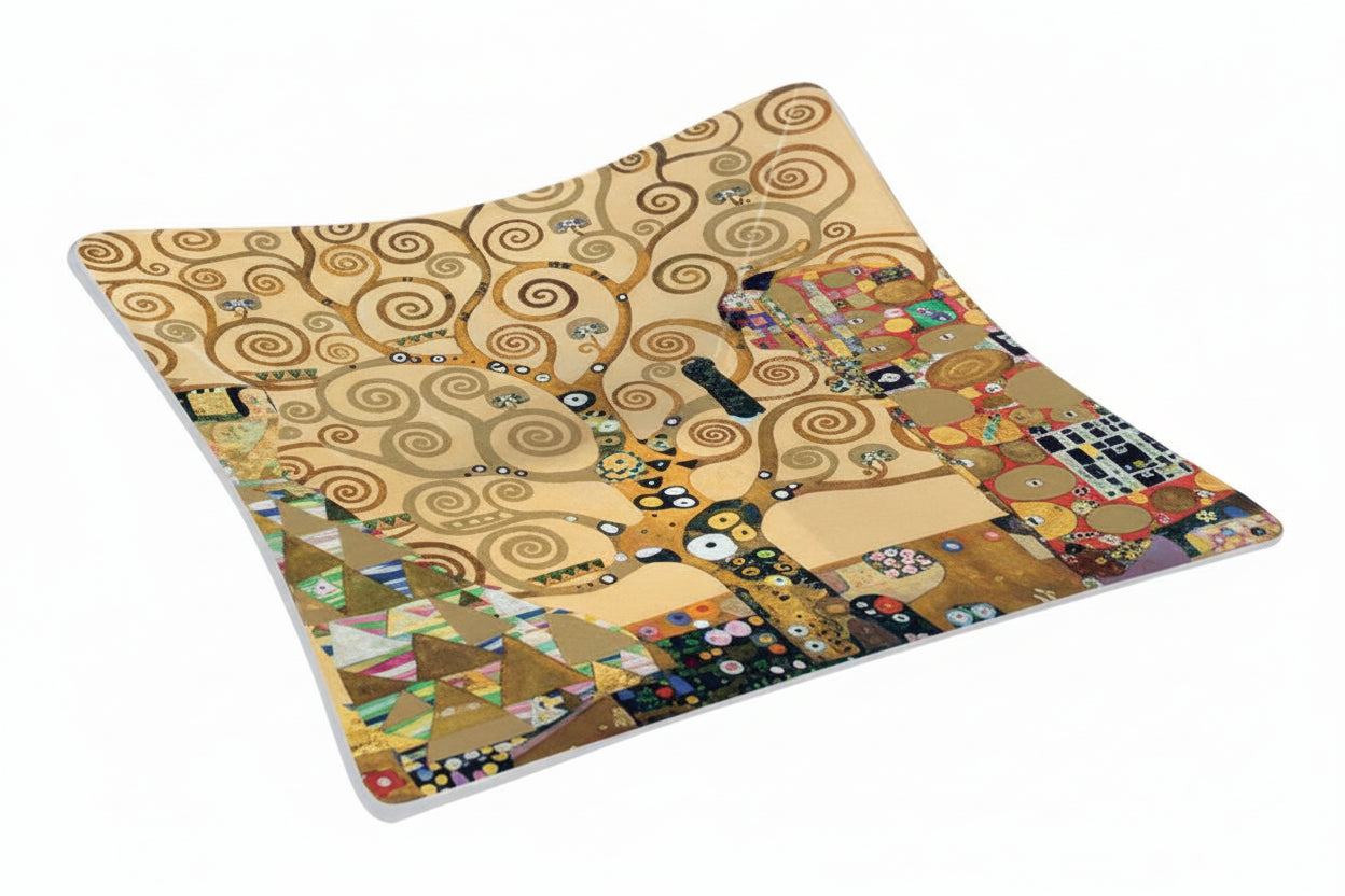 MASTERPIECE KLIMT THE TREE OF LIFE BĻODIŅA 13X13CM, STIKLS