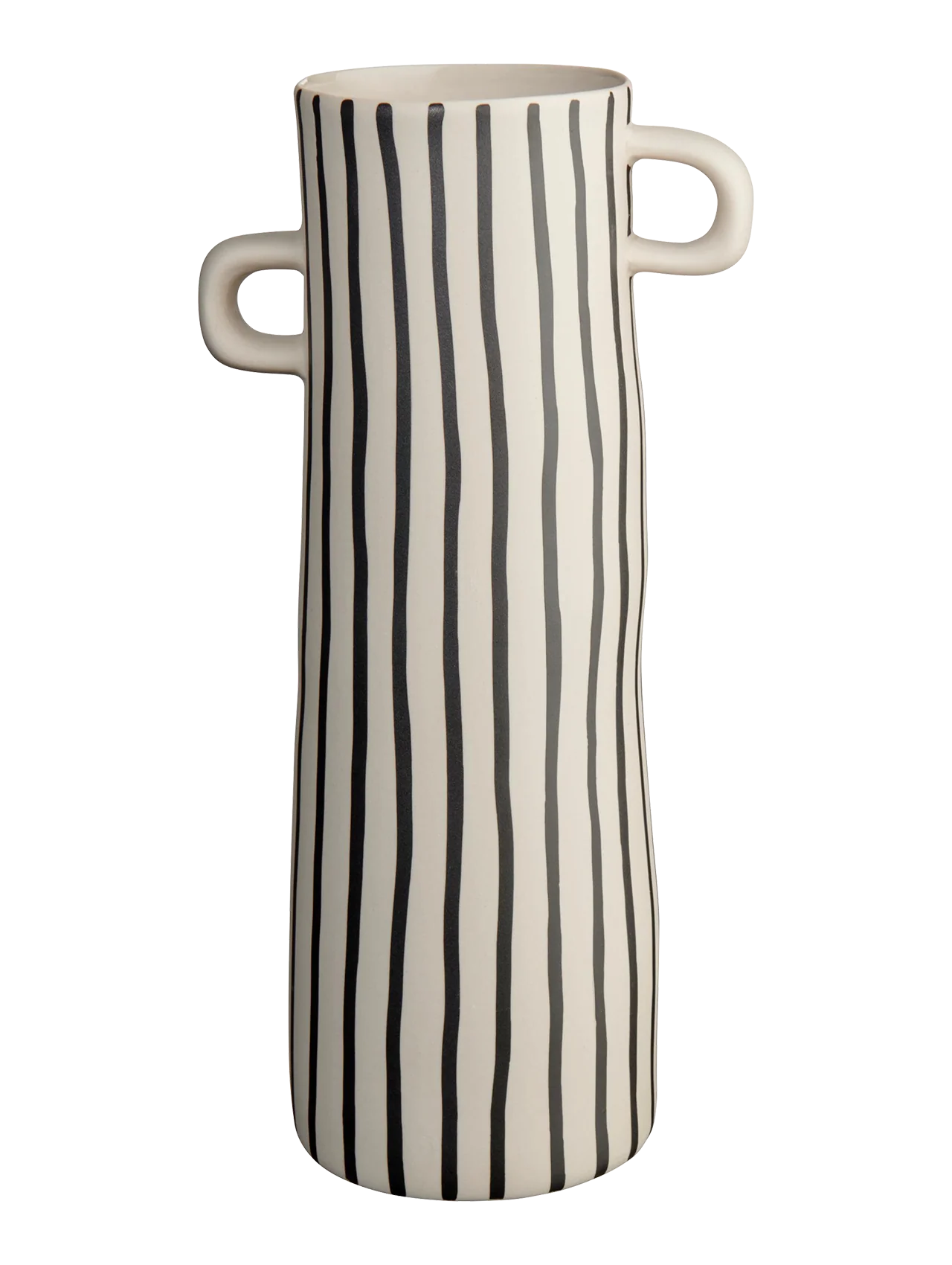 RAYU VĀZE AR VERTIKĀLĀM SVĪTRĀM, D.10CM, H.28CM, KERAMIKA