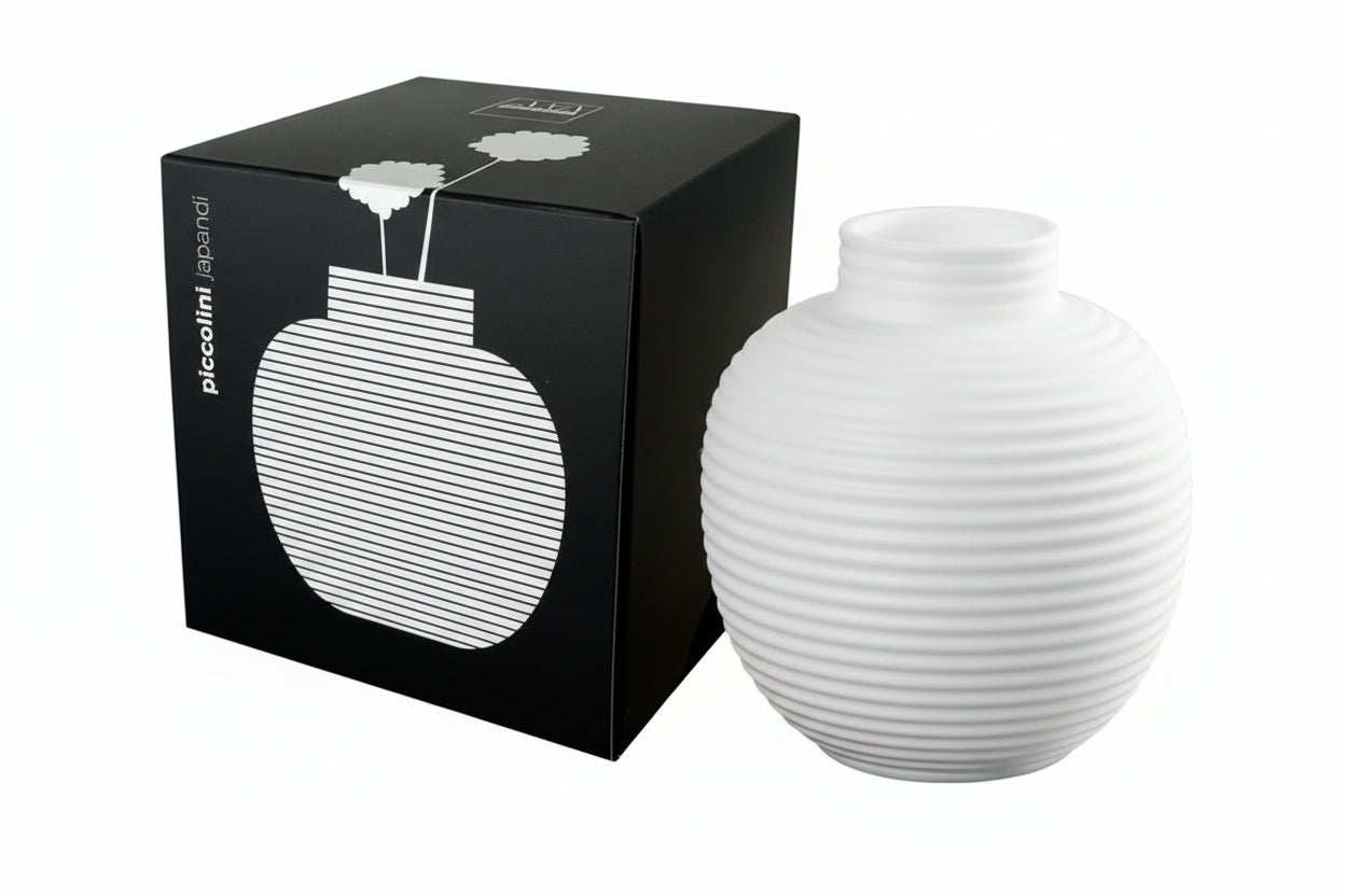 PICCOLINI VASE H8.5CM, D7.5CM, WHITE, PORCELAIN