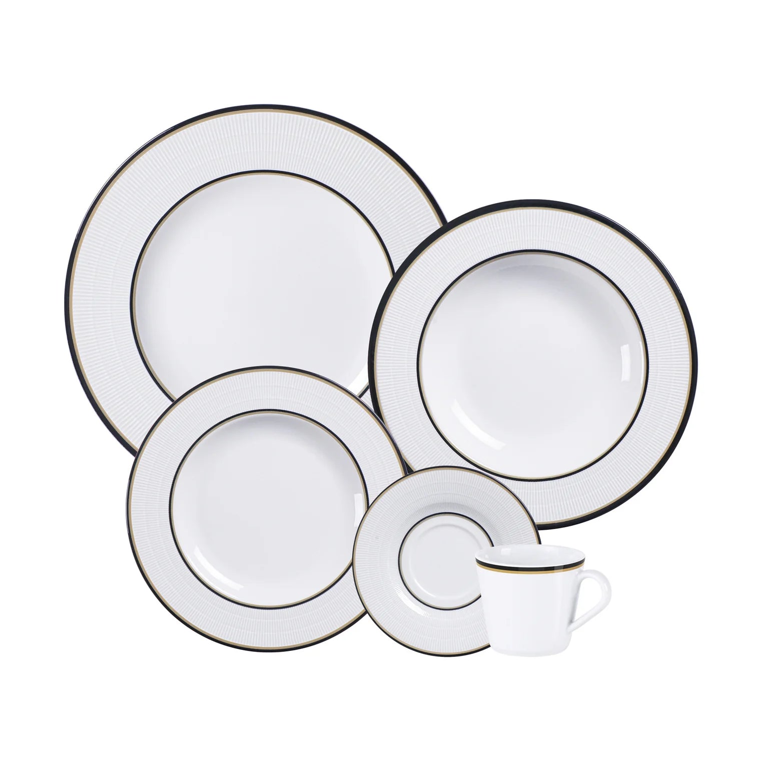 SIENNA TRAUKU KOMPLEKTS AR KRŪZĒM 4 PR., PORCELĀNS