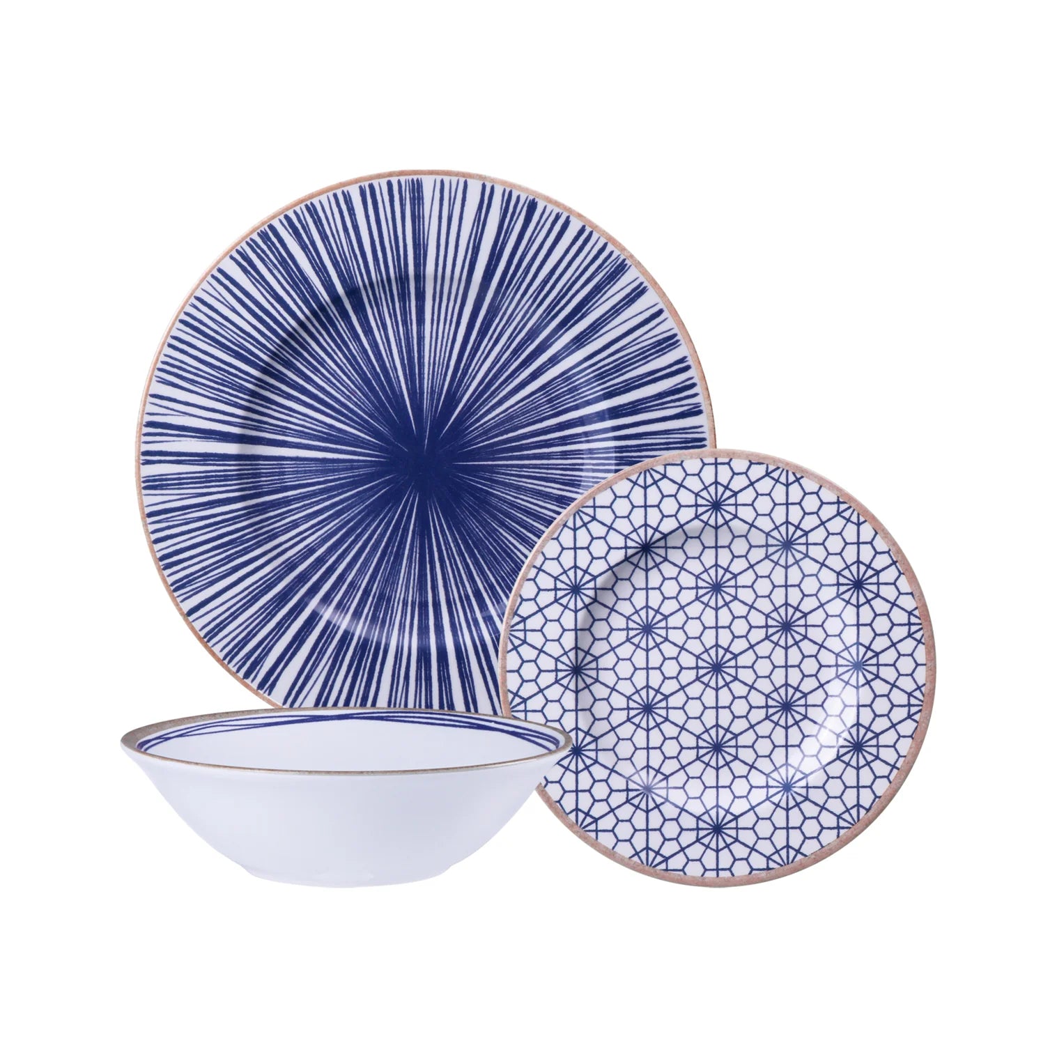 ABSTRATTA TRAUKU KOMPLEKTS AR BĻODU 4 PR., PORCELĀNS
