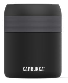 BORA ĒDIENU TERMOSS 600ML, MATĒTS, MELNS