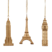 GĻU ROTĀJUMS - STATUJAS  12.5CM, 3 VEIDI, EMPIRE STATE, EIFELIS, "BIG BEN"