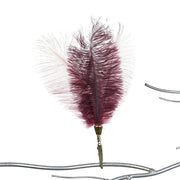 DEKORS - PUTNA SPALVAS 24.5CM, PIESPRAUŽAMS, BORDO / ROZĀ, PC