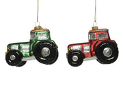 GĻU ROTĀJUMS - TRAKTORS 9.5x5.2x7CM 2 VEIDI, ZAĻŠ/SARKANS, STIKLS