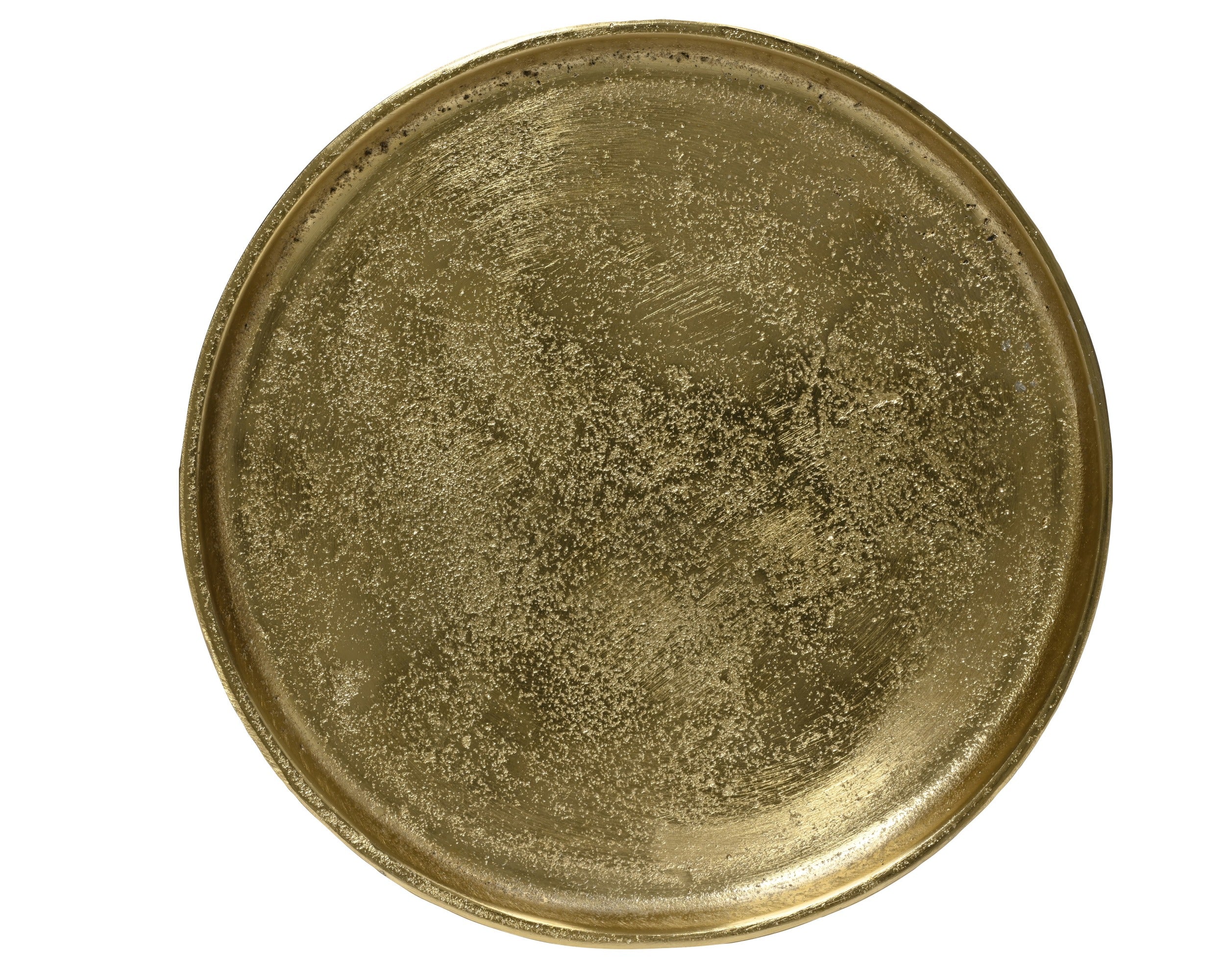 DEKORATĪVS ŠĶĪVIS/PAPLĀTE D35CM, ZELTA KR., ALUMĪNIJS