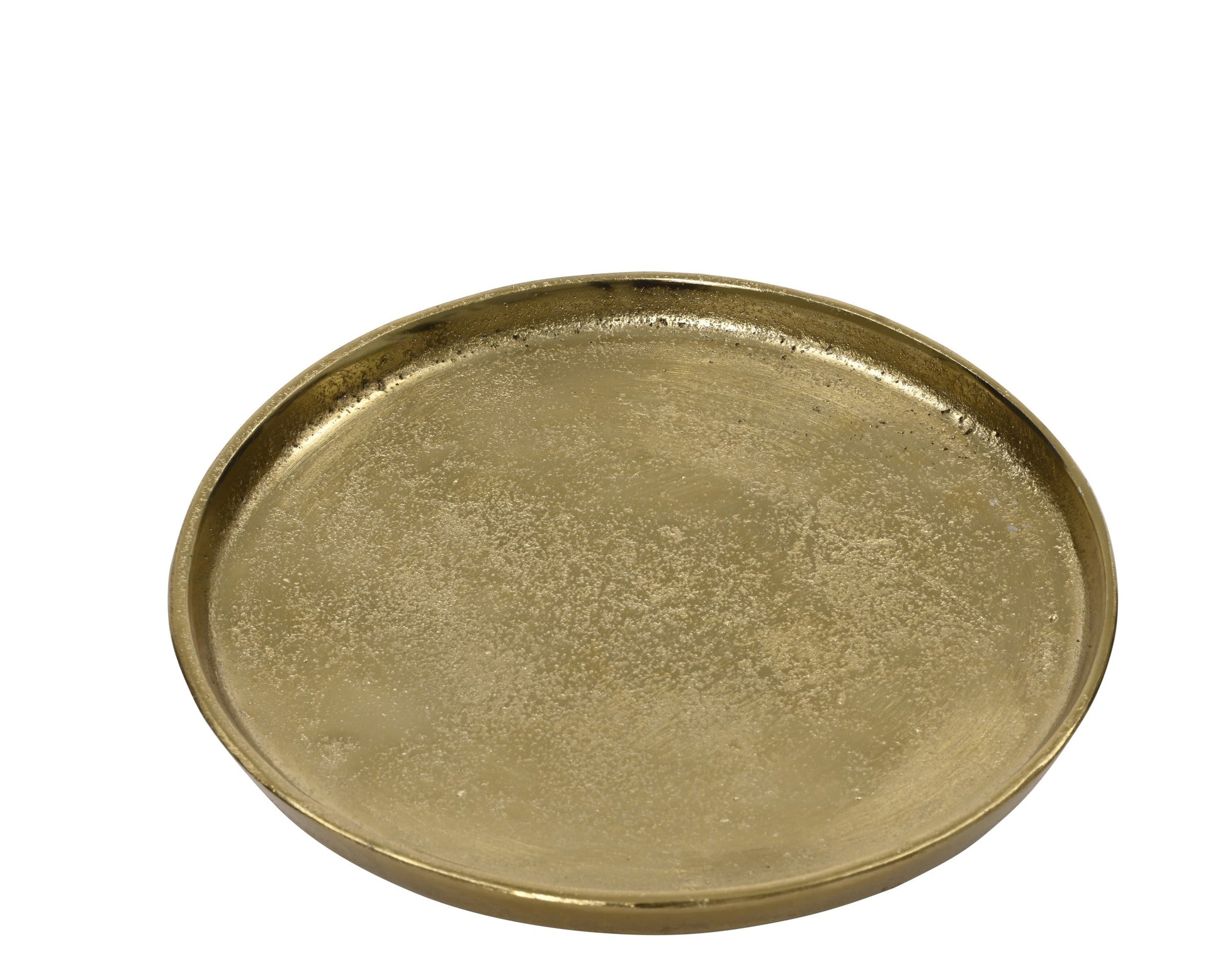 DEKORATĪVS ŠĶĪVIS/PAPLĀTE D35CM, ZELTA KR., ALUMĪNIJS
