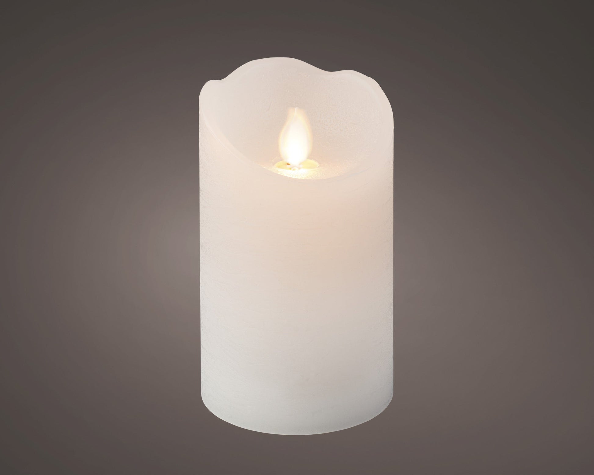 LUMINEO LED SVECĪTE 7.5X12.5CM, 2xAA BAT. -400h, BALTA, PLASTMASA