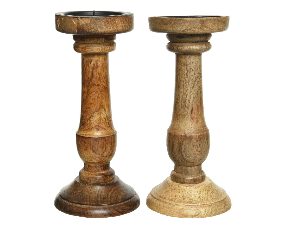 SVEČTURIS H25CM/D11CM 2 VEIDI, MANGO KOKS
