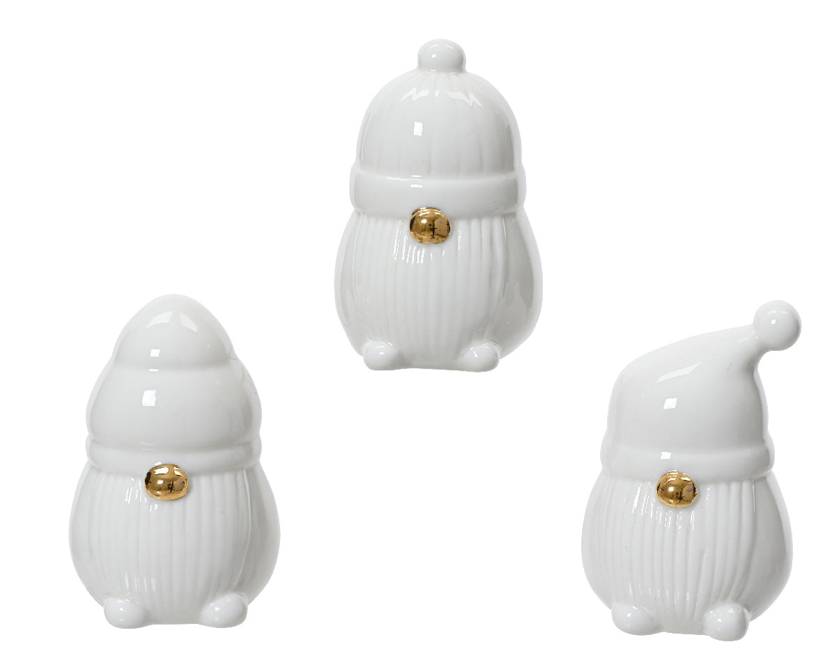 FIGŪRA-RŪĶIS H7.5CM 3 VEIDI, BALTS, PORCELĀNS