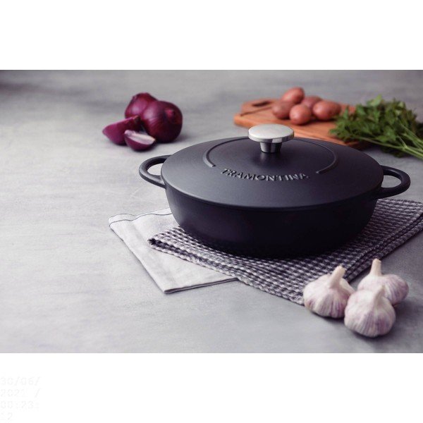 TRENTO DZIĻĀ PANNA 28CM AR 2 ROKT., INDUKCIJAI