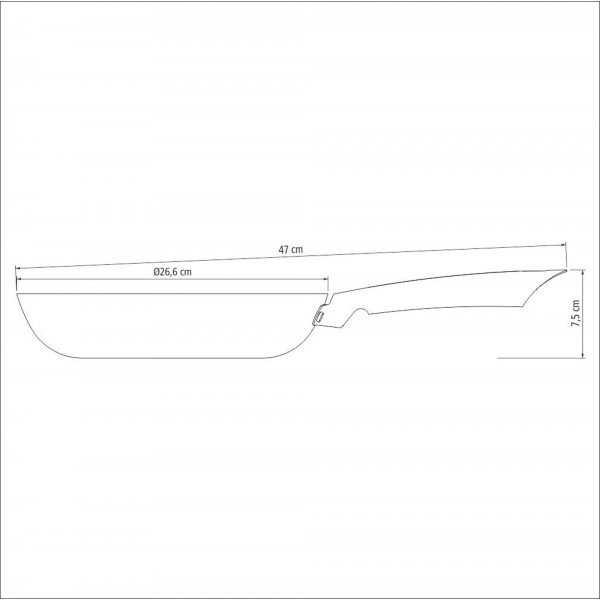 TRENTO PANNA 26CM, INDUKCIJAI