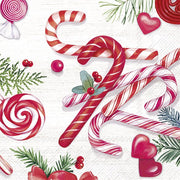 CANDY CANES SALVETES 25X25 CM, 20 GAB, PAPĪRS