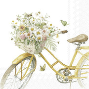 FLOWER BIKE SALVETES 25x25CM 20GAB, PAPĪRS